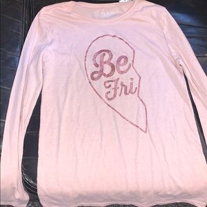 Cream color girls shirt best friend shirt